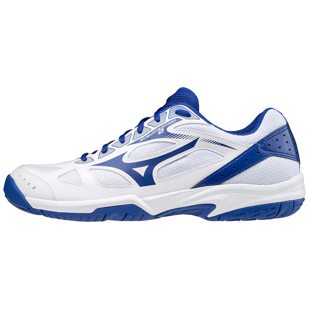 Zapatillas Voleibol Mizuno Cyclone Speed 2 Hombre Blancas/Azules Outlet REQY-30291